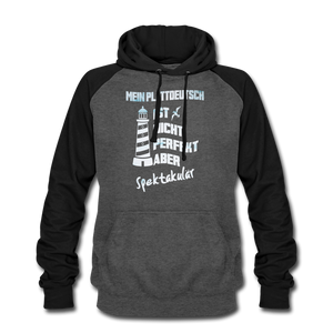 Baseball Hoodie MEIN PLATTDEUTSCH | Norddeutscher Humor Unisex Baseball Hoodie - graphite/black