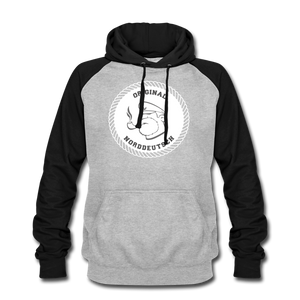 Baseball Hoodie ORIGINAL NORDDEUTSCH | Norddeutscher Humor Unisex Baseball Hoodie - heather grey/black