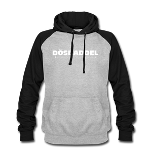 Baseball Hoodie DÖSBADDEL | Norddeutscher Humor Unisex Baseball Hoodie - heather grey/black