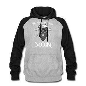 Unisex Baseball Hoodie - heather grey/black