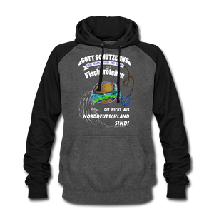 Baseball Hoodie FISCHBRÖTCHEN | Norddeutscher Humor Unisex Baseball Hoodie - graphite/black