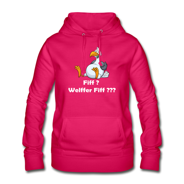 Damen Basic Hoodie FIFF? WELFFER FIFF??? | Norddeutscher Humor Frauen Hoodie - dunkles Pink
