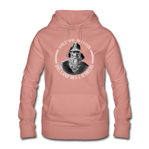 Damen Hoodie SCHLESWIG HOLSTEIN LAND DES LÄCHELNS| Norddeutscher Humor Frauen Hoodie - Altrosa