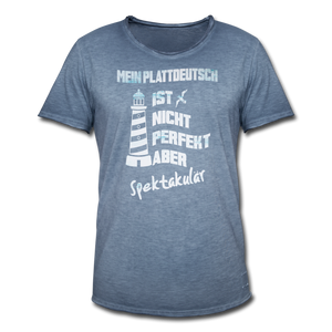 Herren Vintage T-Shirt MEIN PLATTDEUTSCH - Vintage Denim