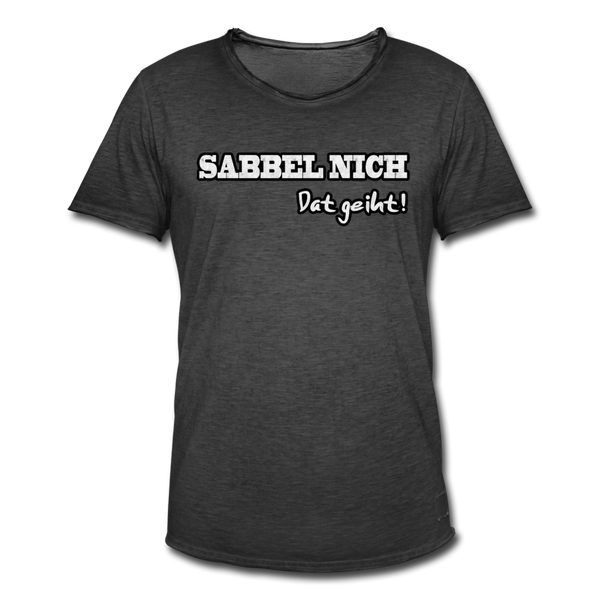 Herren Vintage T-Shirt SABBEL NICH DAT GEIHT - Vintage Schwarz