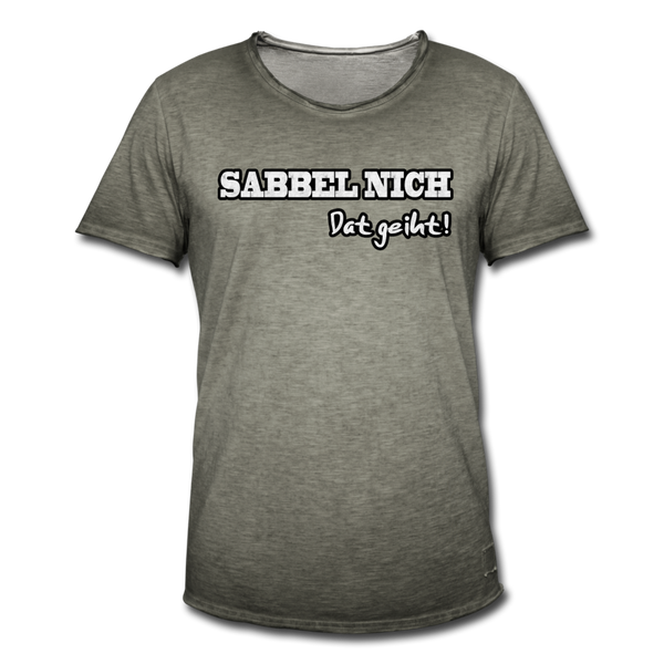 Herren Vintage T-Shirt SABBEL NICH DAT GEIHT - Vintage Khaki