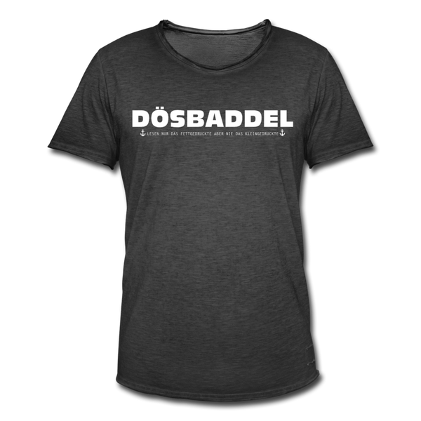 Herren Vintage T-Shirt DÖSBADDEL - Vintage Schwarz