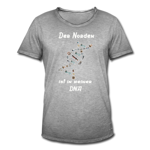 Herren Vintage T-Shirt DER NORDEN IST IN MEINER DNA - Vintage Grau
