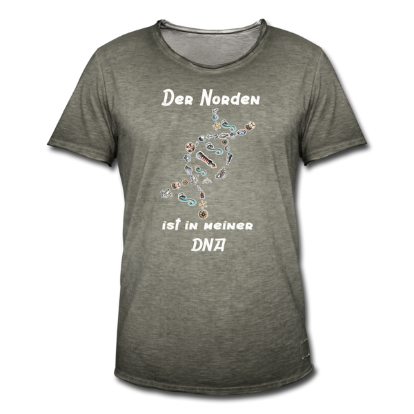 Herren Vintage T-Shirt DER NORDEN IST IN MEINER DNA - Vintage Khaki