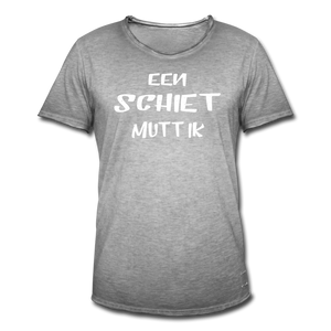 Herren Vintage T-Shirt EEN SCHIET MUTT IK - Vintage Grau