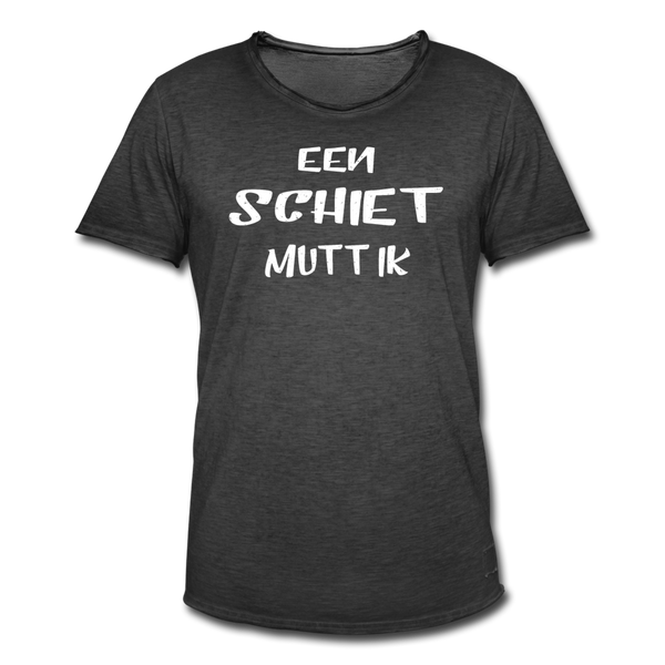 Herren Vintage T-Shirt EEN SCHIET MUTT IK - Vintage Schwarz