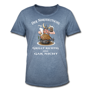 Herren Vintage T-Shirt DER NORDDEUTSCHE GRILLT - Vintage Denim