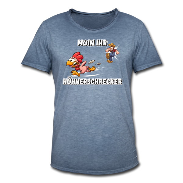 Herren Vintage T-Shirt MOIN IHR HÜHNERSCHRECKER - Vintage Denim