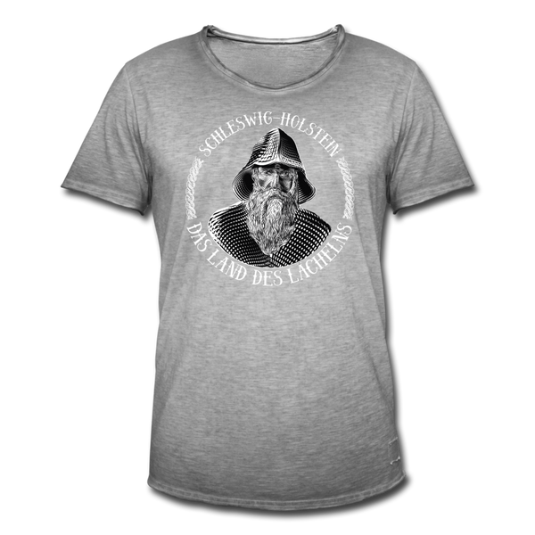 Herren  Vintage T-Shirt SCHLESWIG HOLSTEIN LAND DES LÄCHELNS - Vintage Grau