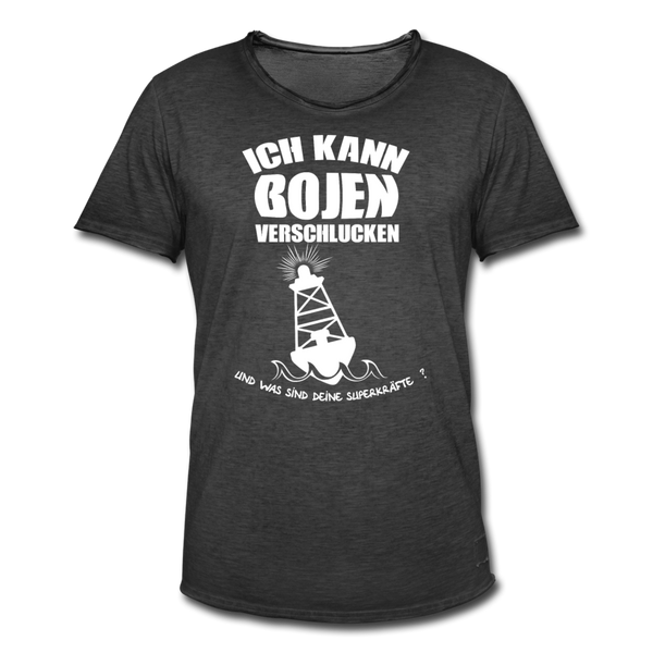 Herren Vintage T-Shirt ICH KANN BOJEN VERSCHLUCKEN - Vintage Schwarz