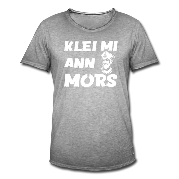 Herren Vintage T-Shirt KLEI MI ANN MORS - Vintage Grau