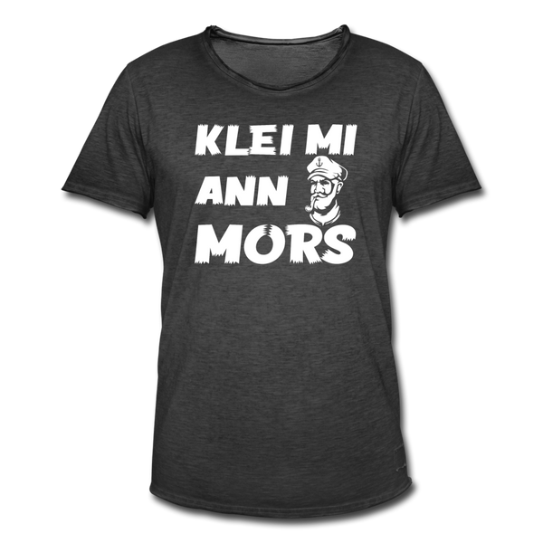 Herren Vintage T-Shirt KLEI MI ANN MORS - Vintage Schwarz