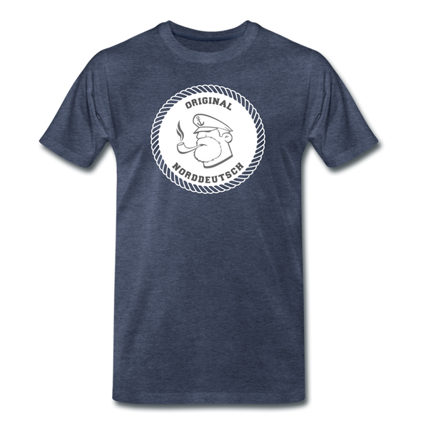 Herren  Premium T-Shirt ORIGINAL NORDDEUTSCH - Blau meliert