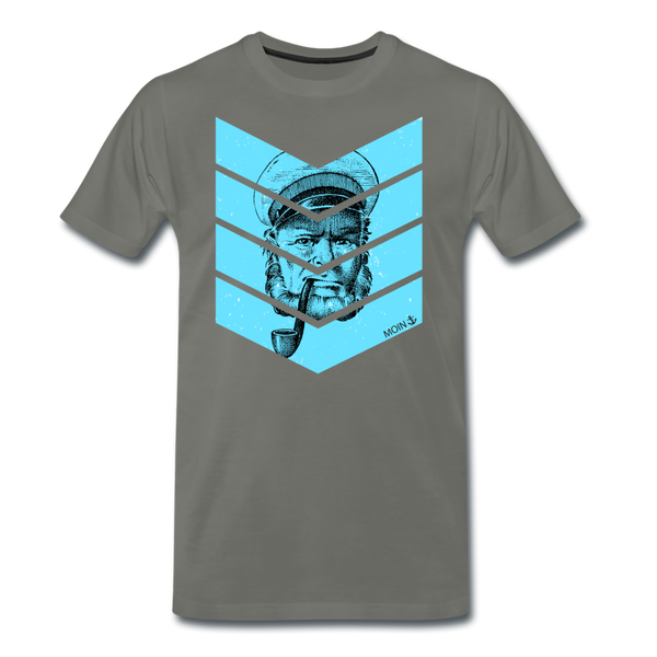 Herren Premium T-Shirt MOIN KAPITÄN BLAU - Asphalt