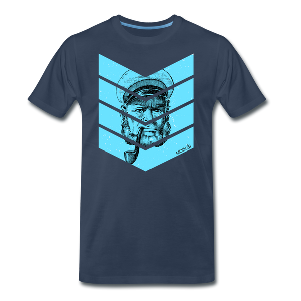 Herren Premium T-Shirt MOIN KAPITÄN BLAU - Navy
