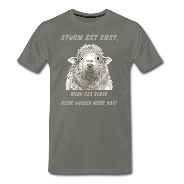 Herren Premium T-Shirt STURM IST ERST - Asphalt