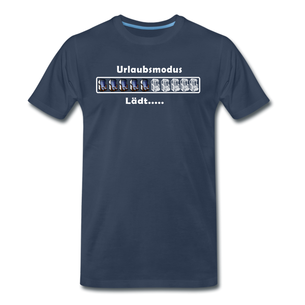 Herren Premium T-Shirt URLAUBSMODUS LÄDT - Navy