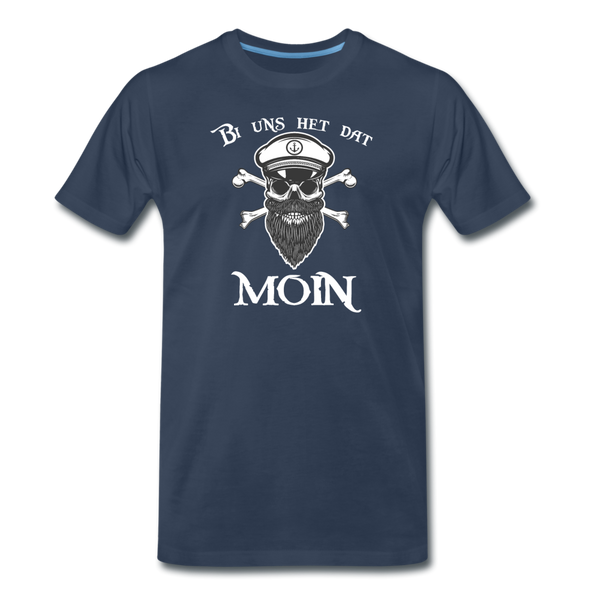 Herren Premium T-Shirt BI UNS HET DAT MOIN TOTENKOPF - Navy