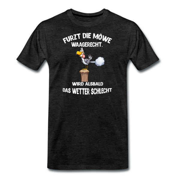 Herren Premium T-Shirt FURZT DIE MÖWE WAAGERECHT - Anthrazit
