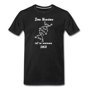 Herren Premium T-Shirt DER NORDEN IST IN MEINER DNA - Schwarz