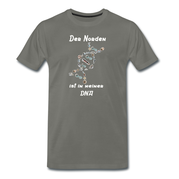 Herren Premium T-Shirt DER NORDEN IST IN MEINER DNA - Asphalt