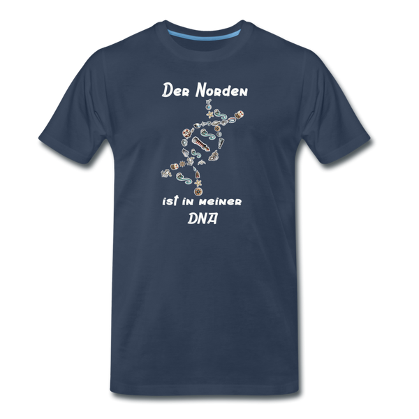 Herren Premium T-Shirt DER NORDEN IST IN MEINER DNA - Navy