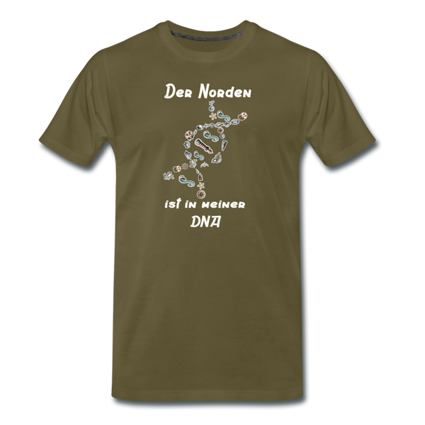 Herren Premium T-Shirt DER NORDEN IST IN MEINER DNA - Khaki