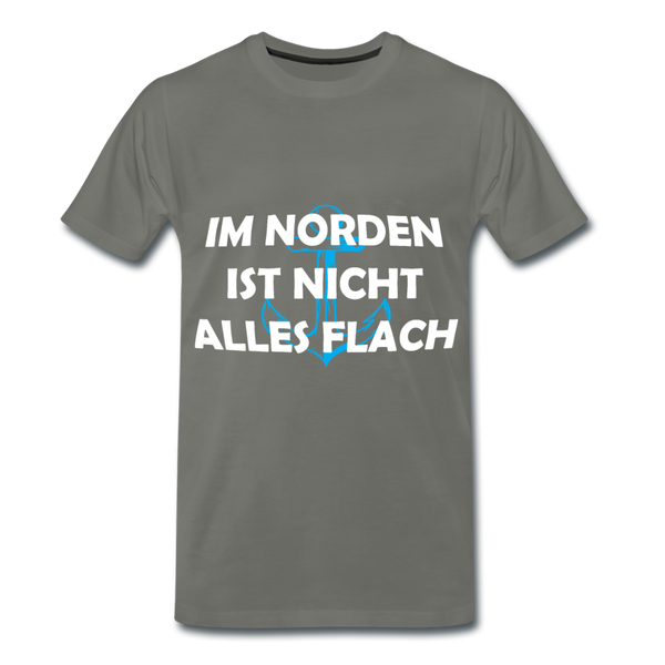Herren Premium T-Shirt IM NORDEN IST NICHT ALLES FLACH - Asphalt