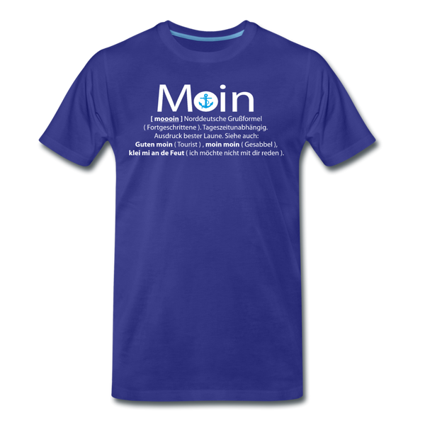 Herren Premium T-Shirt GUTEN MOIN - Königsblau