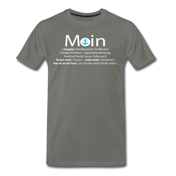 Herren Premium T-Shirt GUTEN MOIN - Asphalt