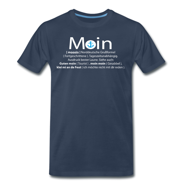 Herren Premium T-Shirt GUTEN MOIN - Navy