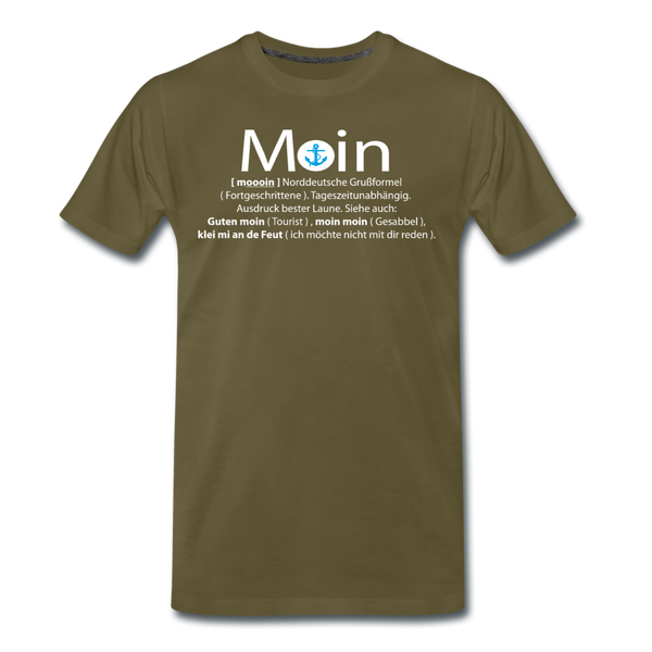 Herren Premium T-Shirt GUTEN MOIN - Khaki