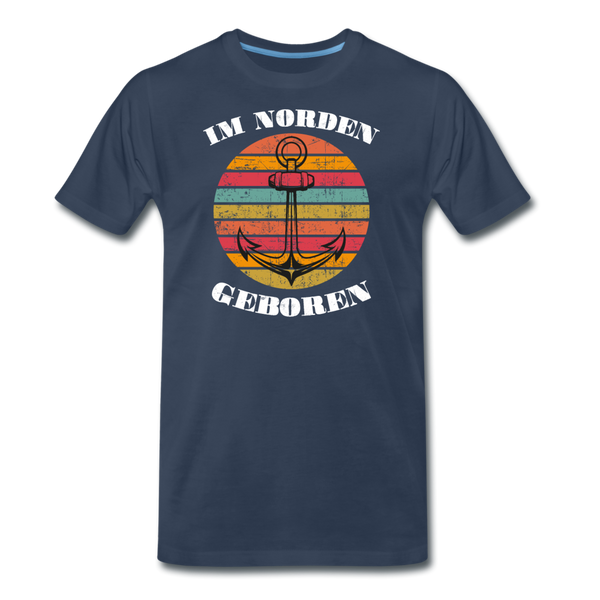 Herren Premium T-Shirt IM NORDEN GEBOREN - Navy