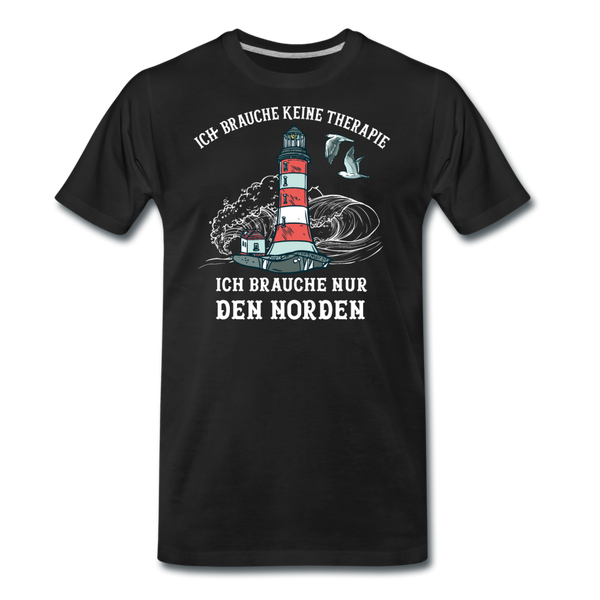 Herren Premium T-Shirt THERAPIE NORDEN - Schwarz