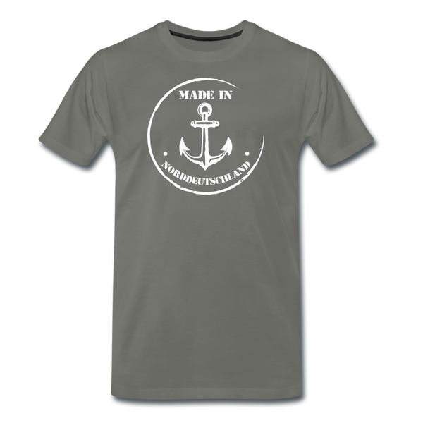 Herren Premium T-Shirt MADE IN NORDDEUTSCHLAND ANKER - Asphalt