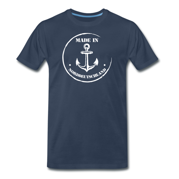 Herren Premium T-Shirt MADE IN NORDDEUTSCHLAND ANKER - Navy