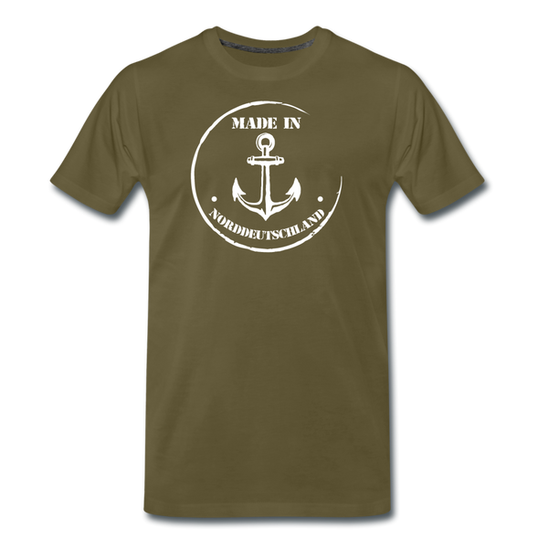 Herren Premium T-Shirt MADE IN NORDDEUTSCHLAND ANKER - Khaki