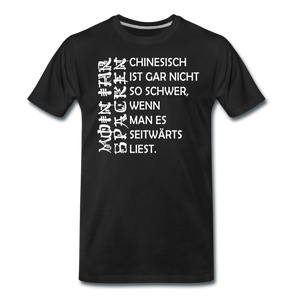 Herren Premium T-Shirt SPACKEN CHINESISCH - Schwarz