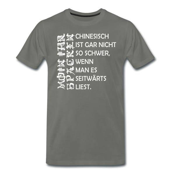 Herren Premium T-Shirt SPACKEN CHINESISCH - Asphalt