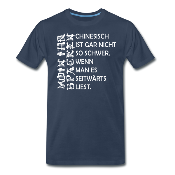 Herren Premium T-Shirt SPACKEN CHINESISCH - Navy