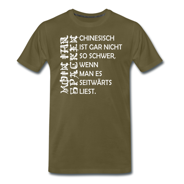 Herren Premium T-Shirt SPACKEN CHINESISCH - Khaki