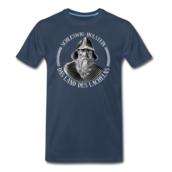 Herren Premium T-Shirt SCHLESWIG HOLSTEIN LAND DES LÄCHELNS - Navy