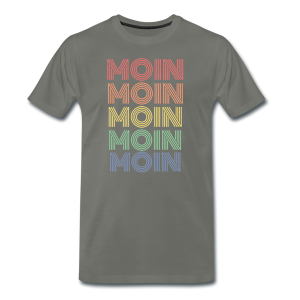 Herren  Premium T-Shirt MOIN 70er / 80er PARTY STYLE - Asphalt