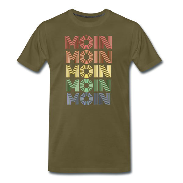 Herren  Premium T-Shirt MOIN 70er / 80er PARTY STYLE - Khaki
