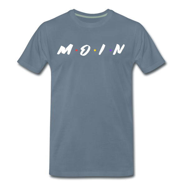Herren Premium T-Shirt M.O.I.N - Blaugrau